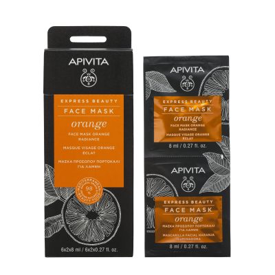 Express Beauty - Μάσκα Προσώπου Πορτοκάλι για Λάμψη - 2x8ml